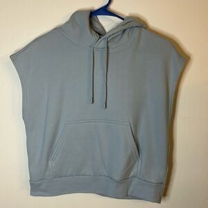 Fabletics Pullover Crop Hoodie Angela Blue Womens Size M Practically New